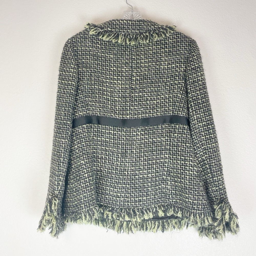 Vintage JON Suit Jack Skirt 12 Fringe Alpaca Mohair Old Money Classic Elegant - Picture 3 of 15
